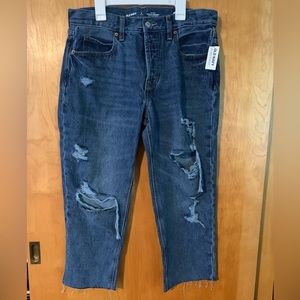 NWT Old Navy High rise slouchy straight jeans